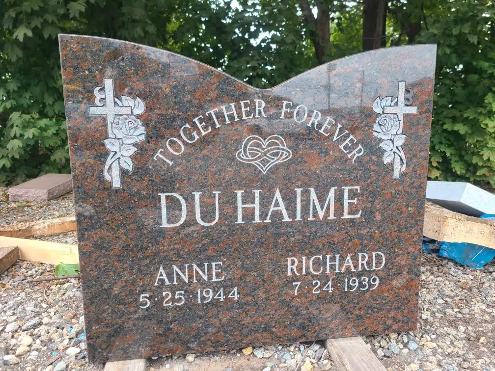 granite Headstone Inscription hand-carved by Inscription Guide in NJ — image 3